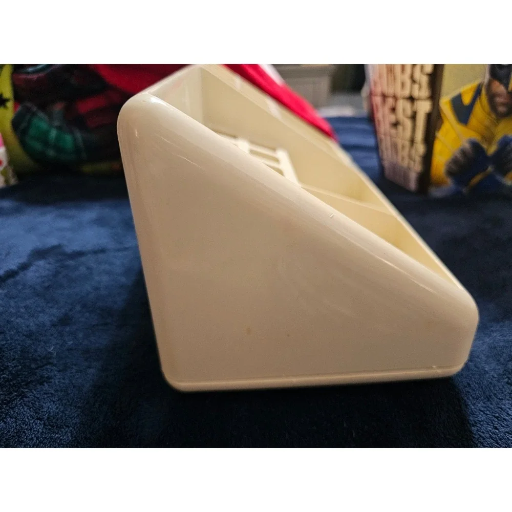 Vintage Burton Barone Cream Makeup Organizer Vanity Caddy Lipstick Holder USA
